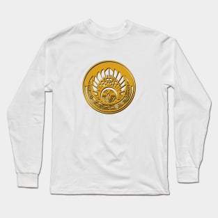 Crop Circle 6 in Gold Long Sleeve T-Shirt